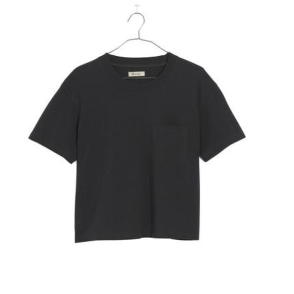Madewell Tops - Madewell Easy Crop Tee in Onyx
